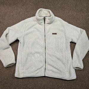 Columbia Fire Side‎ II Sherpa Full Zip Fleece Jacket Cream White XXL AL1086